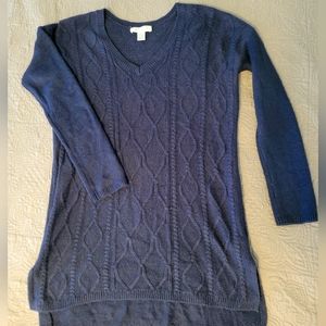 Long Sleeve Knitted Sweater Top- Motherhood Maternity, Size S, Navy